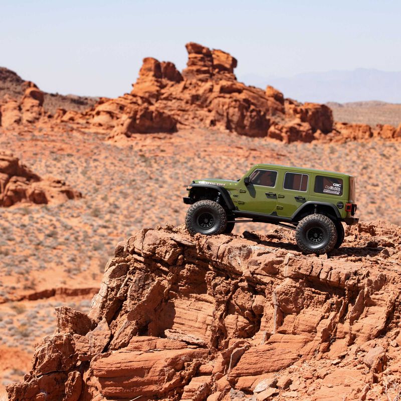1/6 SCX6 Jeep JLU Wrangler 4X4 RTR Brushless Rock Crawler, Green 1/6 SCX6 Jeep JLU Wrangler 4X4 RTR Brushless Rock Crawler, Green